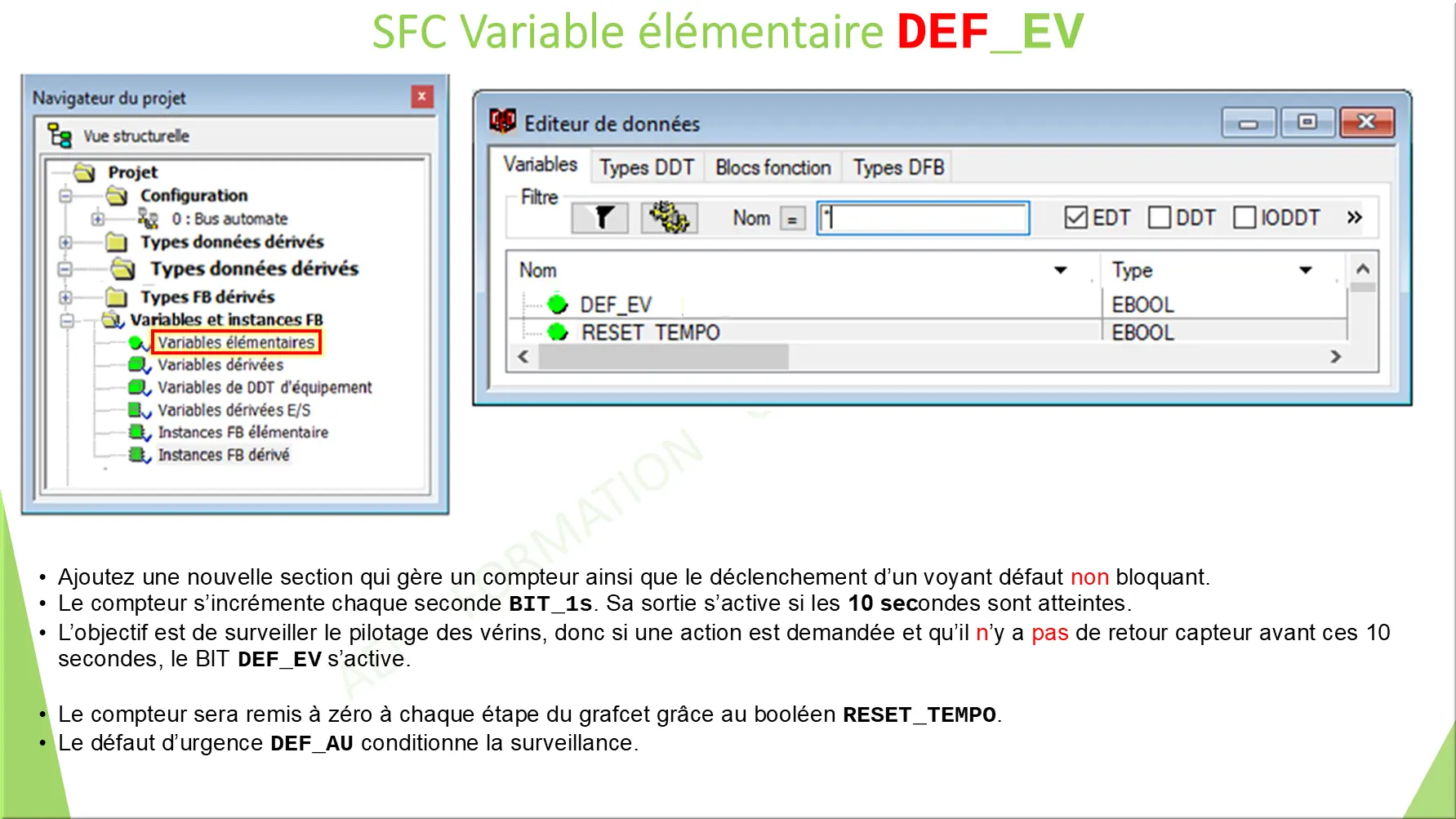 SFC Variable élémentaire DEF_EV